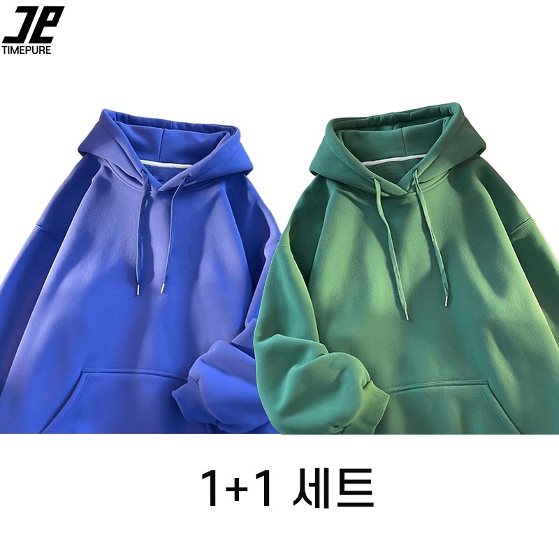 주간 베스트! 쿠팡 패션의류 인기 아이템 TOP 10 (트렌드 분석) 30 1+1 루즈핏 후드 스웨트셔츠 남성용 봄과 가을 단색 캐주얼 스웨트셔츠 재킷