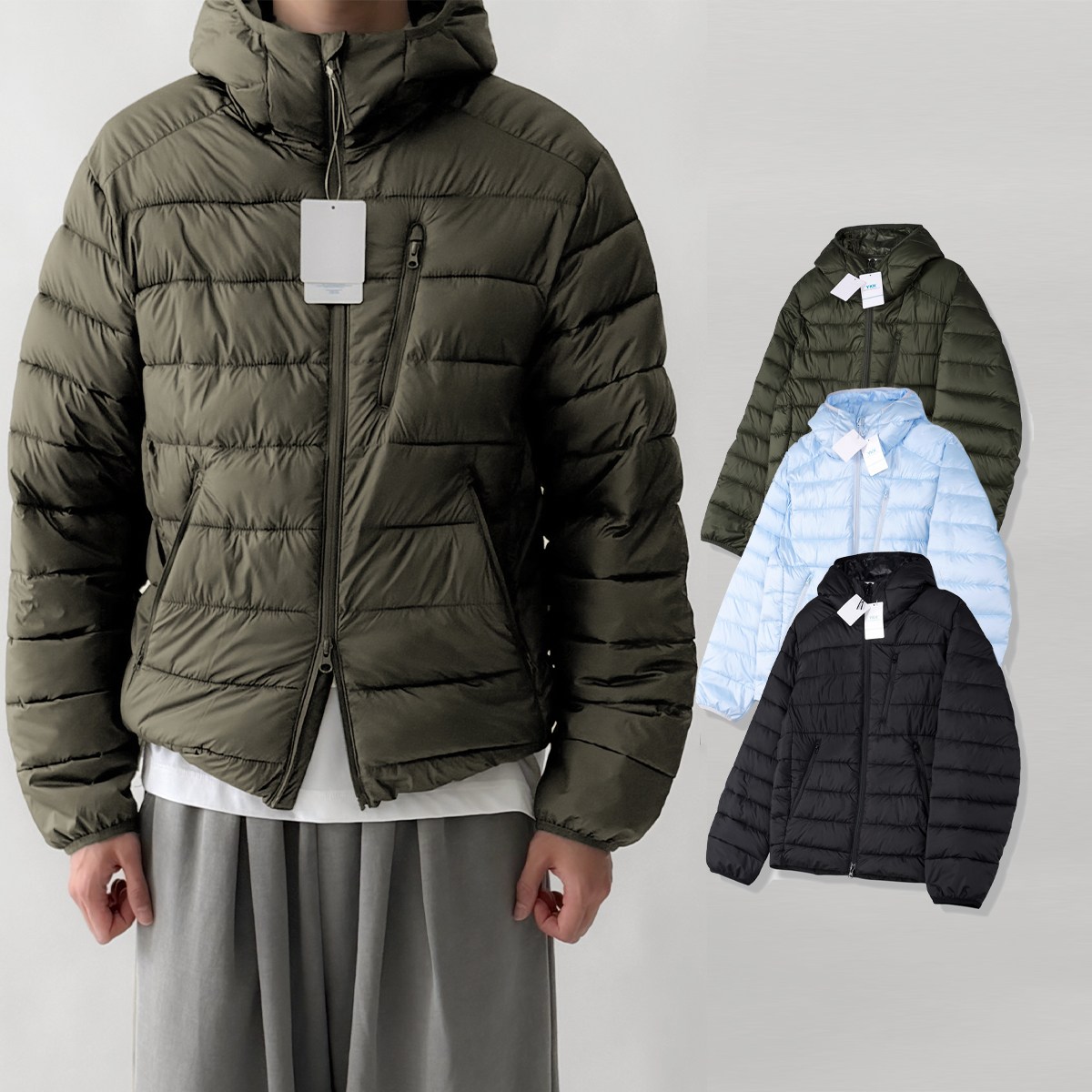 [고퀄리티/핏보장] 빠델 남녀공용 후드 점퍼 자켓 오버핏 아노락 숏 라이트 웰론 경량 패딩