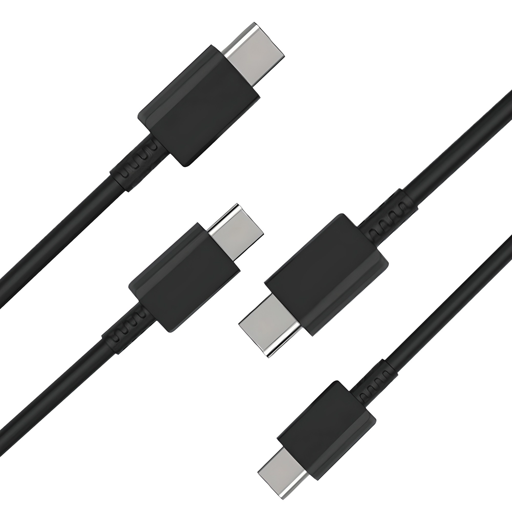 1+1 삼성 정품 C to C 초고속 충전케이블 PD 60W 갤럭시 스마트폰 데이터통신, 1m, 블랙, 2개