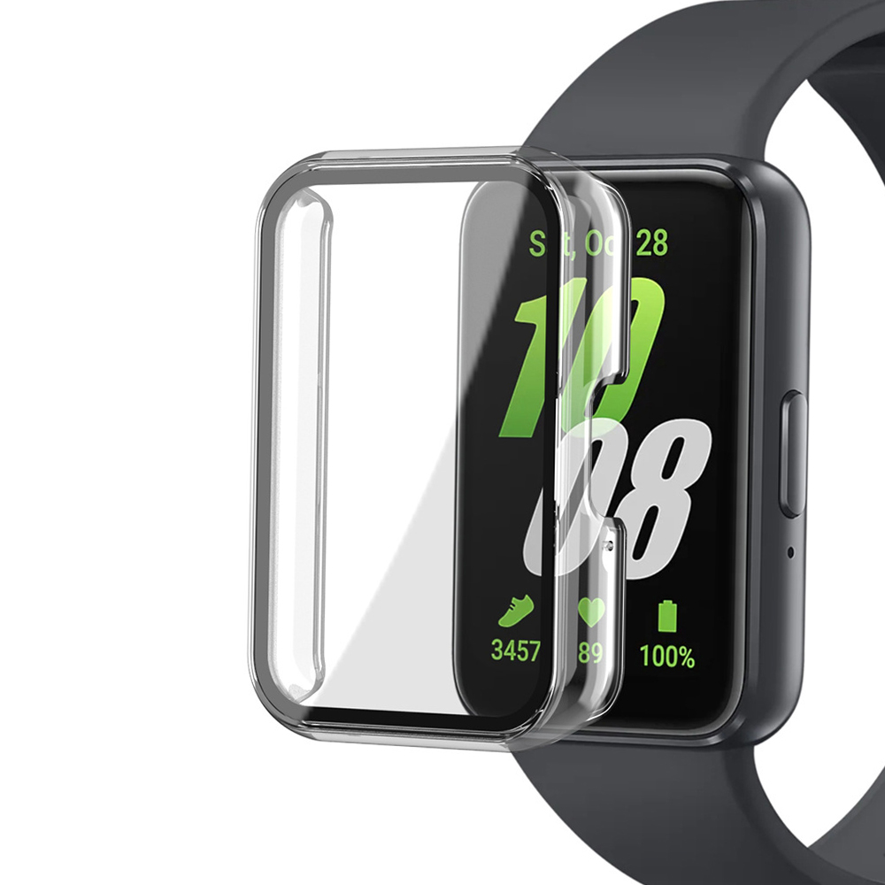 리아몬트 갤럭시 핏 강화유리 풀커버 케이스, 투명, 1개