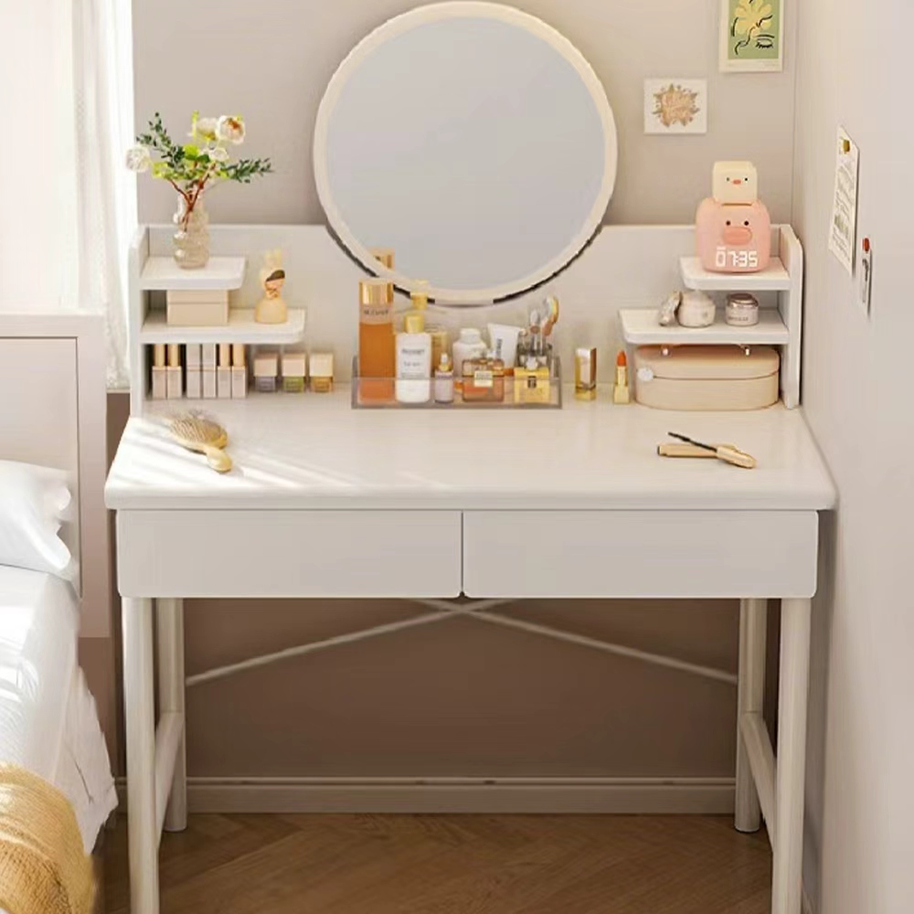 Sonipure 화장대 다용도 수납 +화장 거울 침실 스탠드 소형 화장대