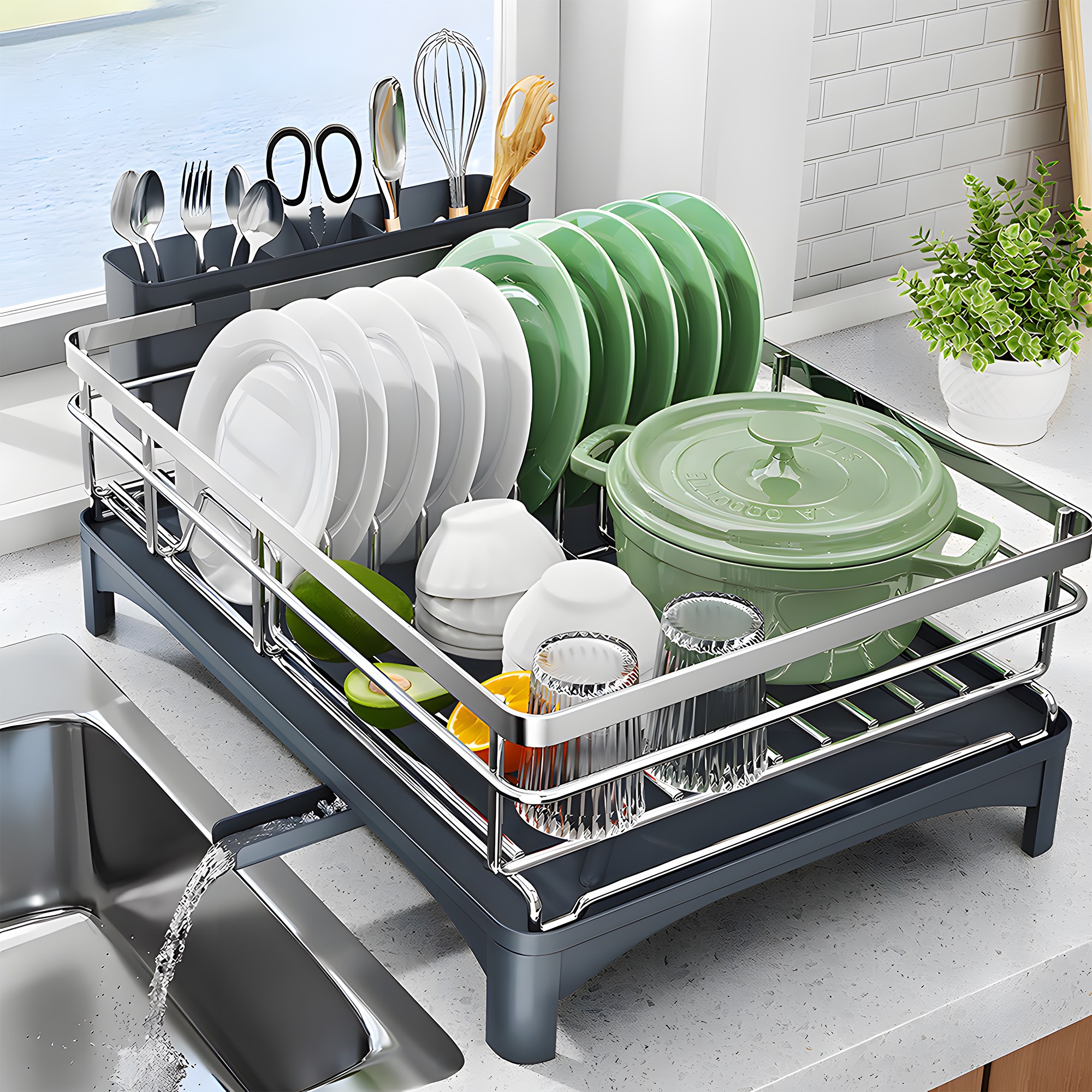 주방 품격 UP! FIODAY 스텐 식기건조대, 왜 쿠팡 5위인지 써보니 알겠네!