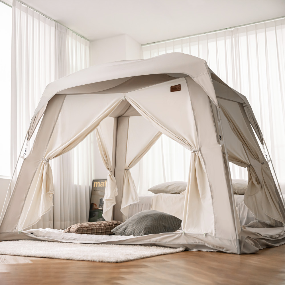 로티캠프 프리미엄 사각 침대 방한 난방텐트, 올겨울 꿀잠의 비결!