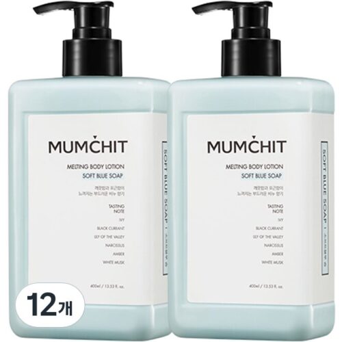 피부가 환해지는 촉촉함! 2025 쿠팡 바디로션 베스트셀러 TOP 10 4 멈칫 멜팅 바디로션 소프트 블루 솝 비누향, 400ml, 12개