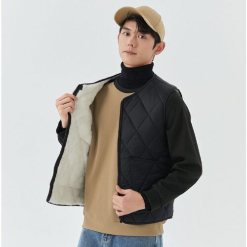 아르올 남자 겨울 경량 누빔 패딩 조끼 브이넥 포켓 지퍼 베스트