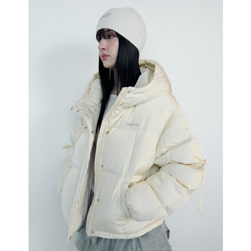 로라로라 여성용 리본 다운 숏 패딩, 사랑스러움과 따뜻함을 동시에!