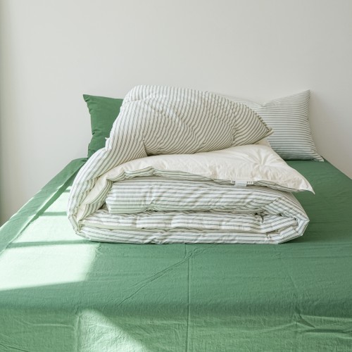 사계절 내내 꿀잠 예약! 80수 순면 차렵이불 딥그린 Q(퀸) 솔직 후기