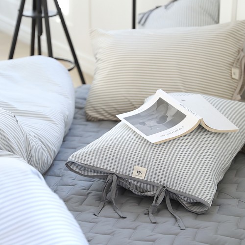 우리집 침실을 시티팝 감성으로! 사계절이불 시티팝 양면 스트라이프 옥수수솜 차렵이불 후기