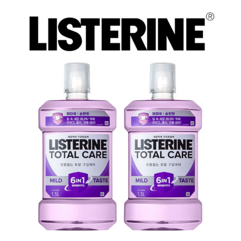 리스테린 토탈 케어 플러스 1.5L, 매일 아침 상쾌함의 비결!