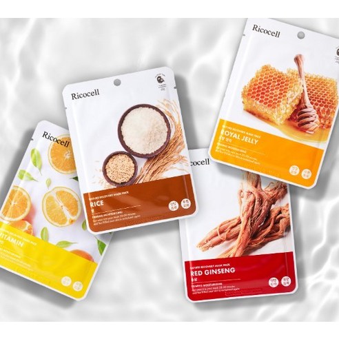 리코셀 네이처리커버리 마스크팩 100매, 매일 꿀피부 완성!