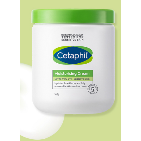 건조함 끝! **세타필 모이스춰라이징 크림** 550g으로 온 가족 피부 지키기