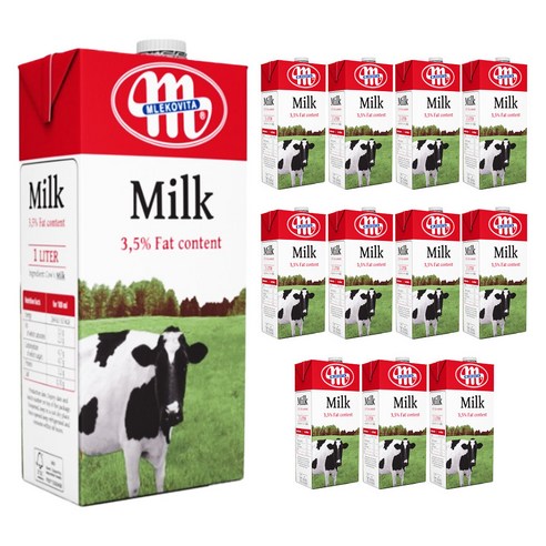 깊고 진한 믈레코비타 3.5퍼센트 멸균우유, 왜 이제야 만났을까? (1L 12개 후기)