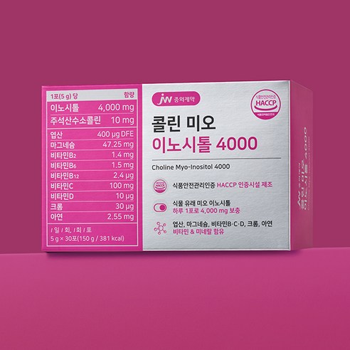**JW중외제약 콜린 미오 이노시톨 4000**: 놓칠 수 없는 활력 비결!