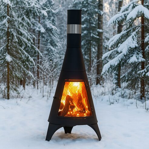 가스통 난로 하나로 우리 집 마당이 아늑한 야외 캠핑장으로! 🔥