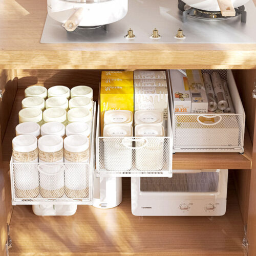 좁은 싱크대 하부장, 슬라이딩 선반으로 깔끔하게 변신! 내돈내산 후기