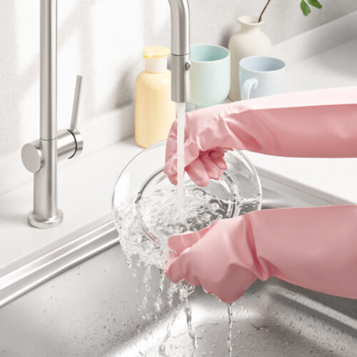 주방의 품격을 높이는 [네이버 단독] 브릭글로 니트릴 고무장갑, 이건 진짜 오브제!