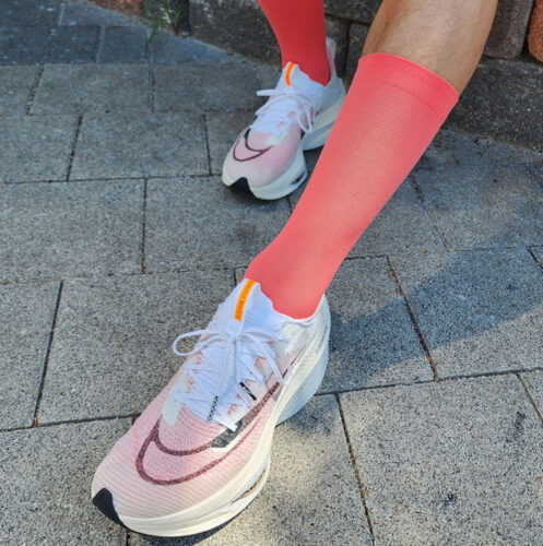 마라톤, 러닝의 발 피로, 이제 안녕! 던업 마라톤 스포츠 러닝 양말 오렌지핑크 착용 후기
