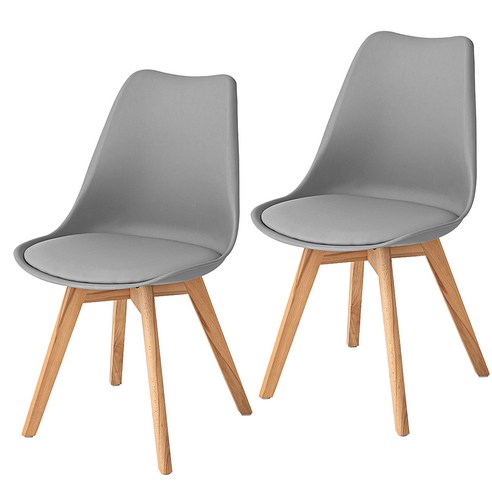 우리 집을 세련되게! 코멧 홈 인테리어 가죽 쿠션 원목 디자인 에펠체어 그레이 2개 솔직 후기