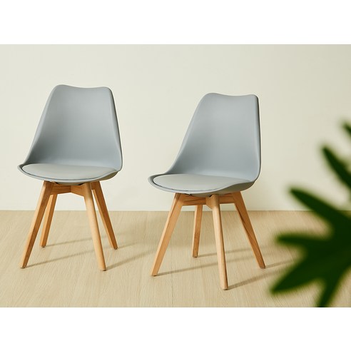 우리 집을 세련되게! 코멧 홈 인테리어 가죽 쿠션 원목 디자인 에펠체어 그레이 2개 솔직 후기