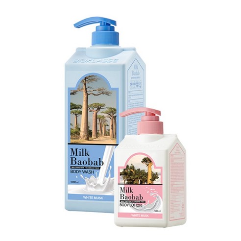 [내돈내산] 밀크바오밥 바디워시 화이트머스크향 1L, 촉촉함과 향기 모두 잡다!