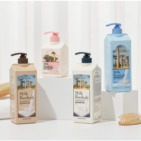 [내돈내산] 밀크바오밥 바디워시 화이트머스크향 1L, 촉촉함과 향기 모두 잡다!