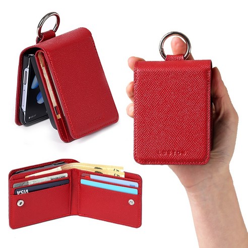 Z플립 스트랩 케이스, 손목/어깨 자유! 카드 수납 지갑형 완벽 후기