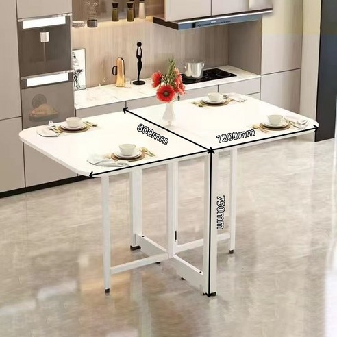 좁은 거실도 문제없어! **거실 접이식 확장형 기능성 고급 원룸 테이블** 사용 후기